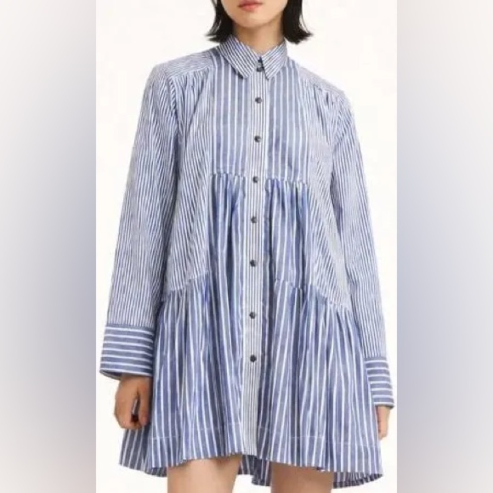 Ganni  Striped Shirt Dress oversized M/L